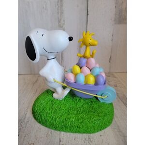 Snoopy Woodstock Easter barrel spring grass pastel unique home decor